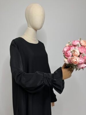 Abaya manches tulipes SDM noire