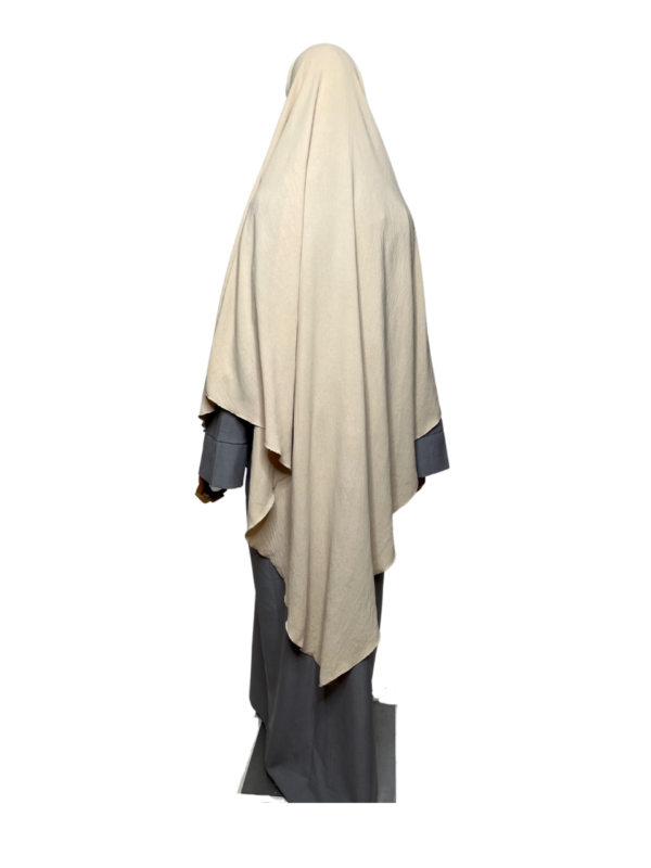 Jazz beige Khimar long en jazz